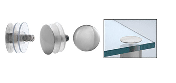 CRL Polished Stainless Low Profile Standoff Cap Assembly for 1&quot; Standoff Bases | LPC1PS